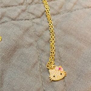 Gold and Pink Kids Necklace